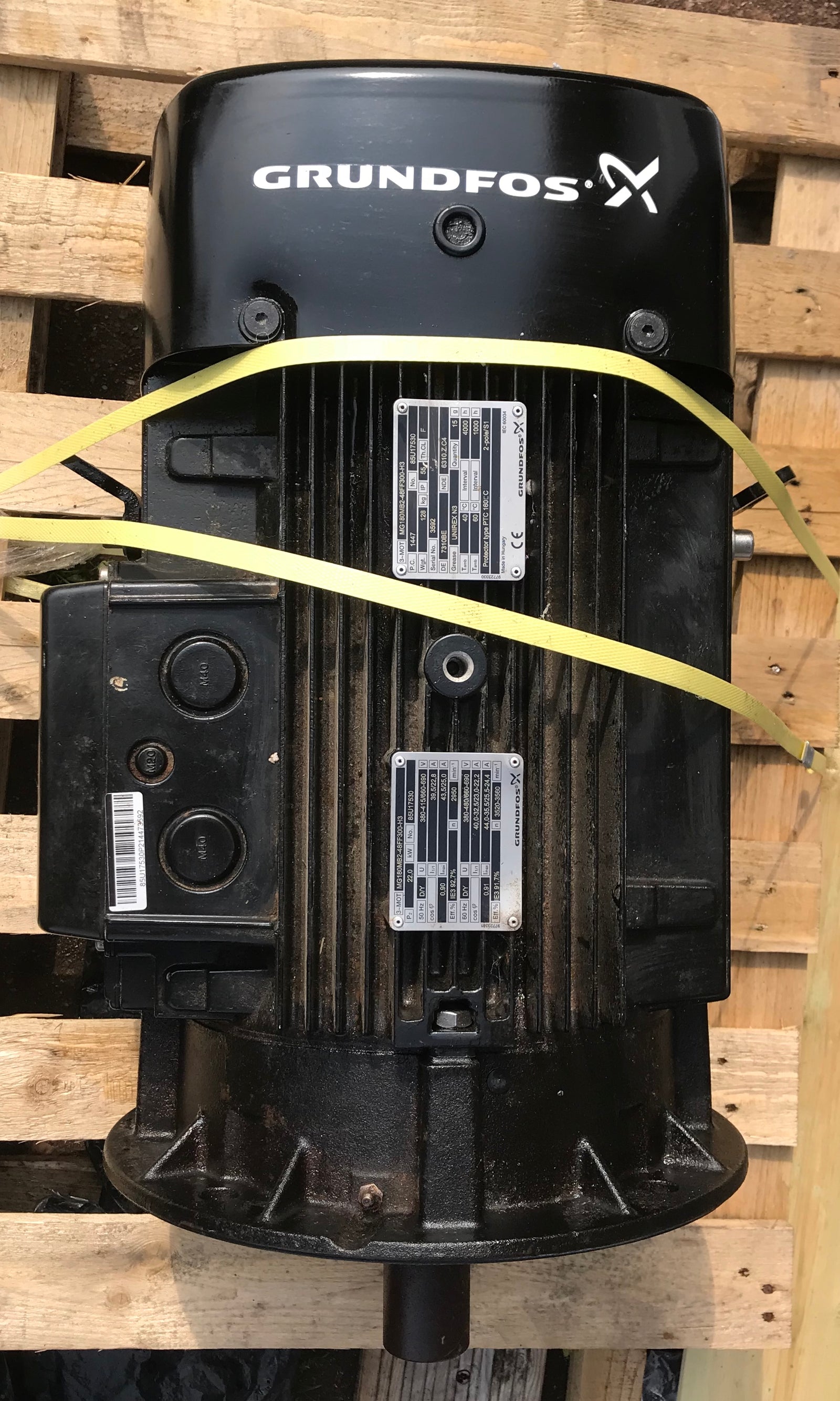 Grundfos 22kw MG180MB2-48FF300-H3 85904229 85U17530 Replacement Head motor #1355