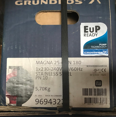 Grundfos MAGNA UPE 25-60 N Variable Speed Pump 240V 96943223 #1430
