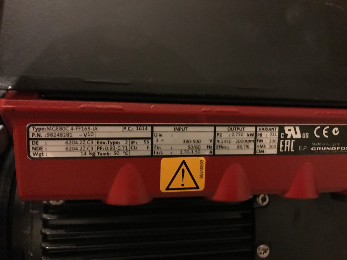 Grundfos NBE 32-160/173 A-F2-A-BAQE - 98111266 end suction pump 0.75kw 415v  #1931