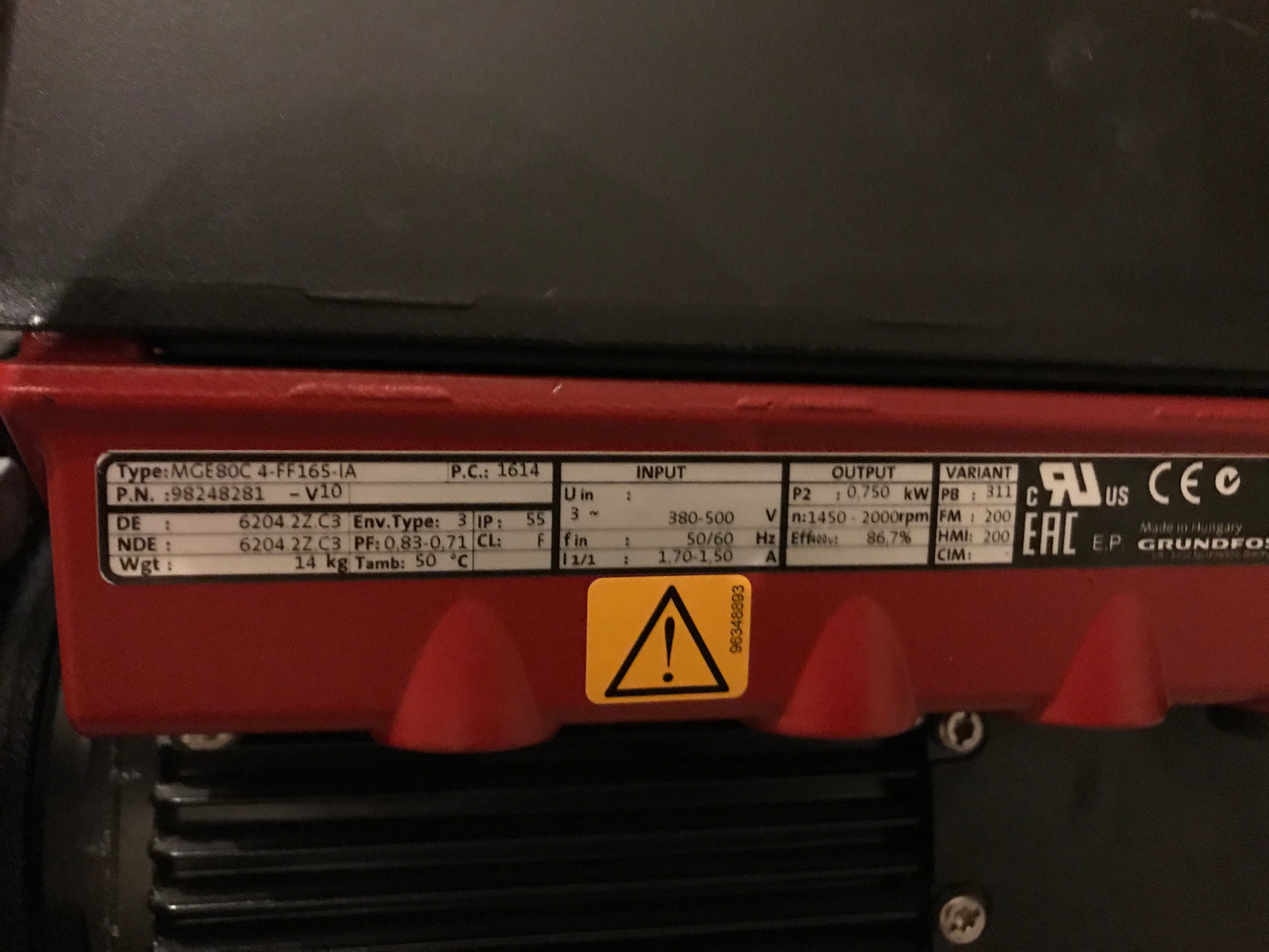 Grundfos NBE 32-160/173 A-F2-A-BAQE - 98111266 end suction pump 0.75kw 415v  #1931