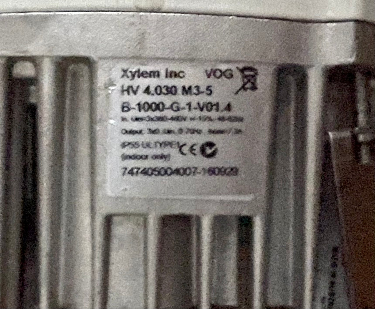 Xylem Hydrovar Inverter Control Unit HV 4.030 M3-5 A-1000-G-1-V0.14 Master 3kW 415 #4239 Used