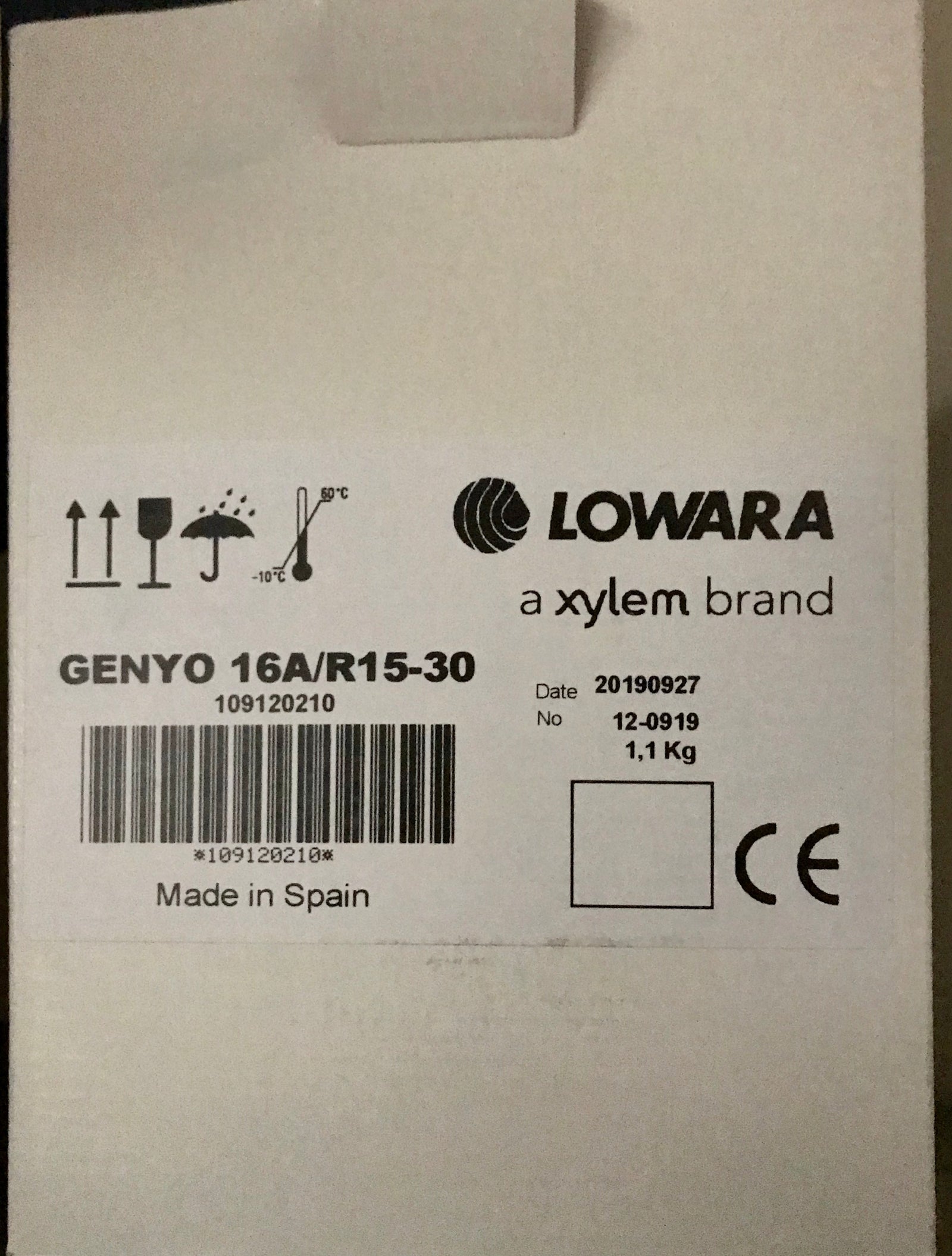 Lowara Genyo 16A/R15-30 1~ 240v Pump Pressure Controller 2.2kw 109120210 #2337