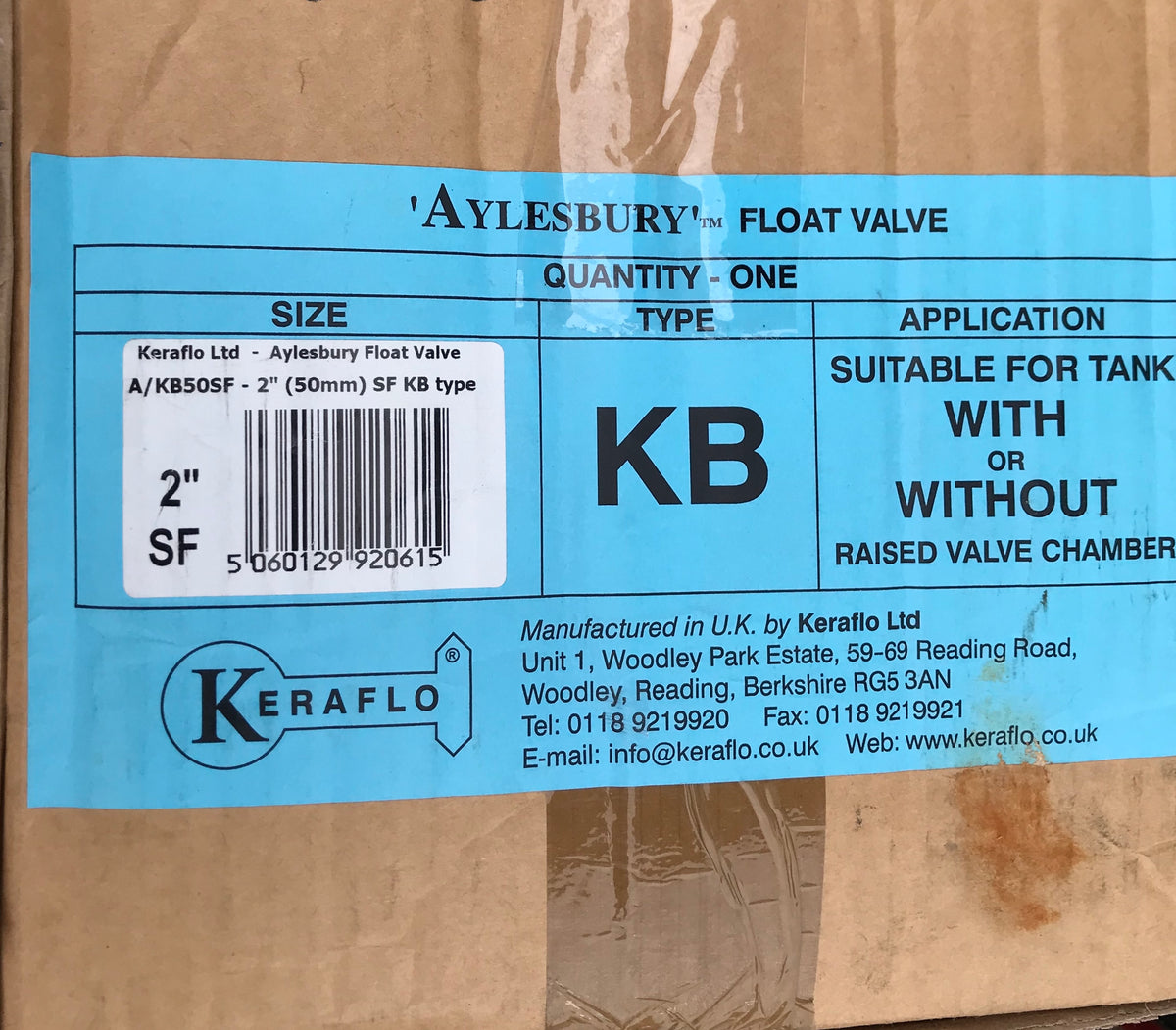 Keraflo A/KB50SF 2” - 50mm Variable Delayed Action Float Valve  Aylesbury #1882