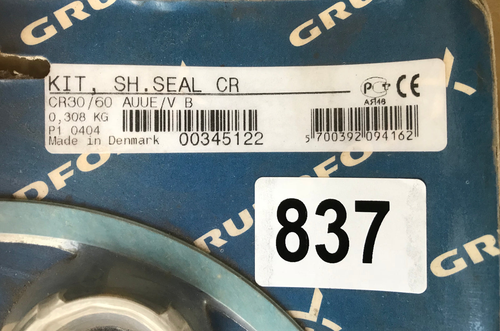Grundfos CR30 / 60 MECH SHAFT SEAL AND GASKET KIT AUUE/V #837