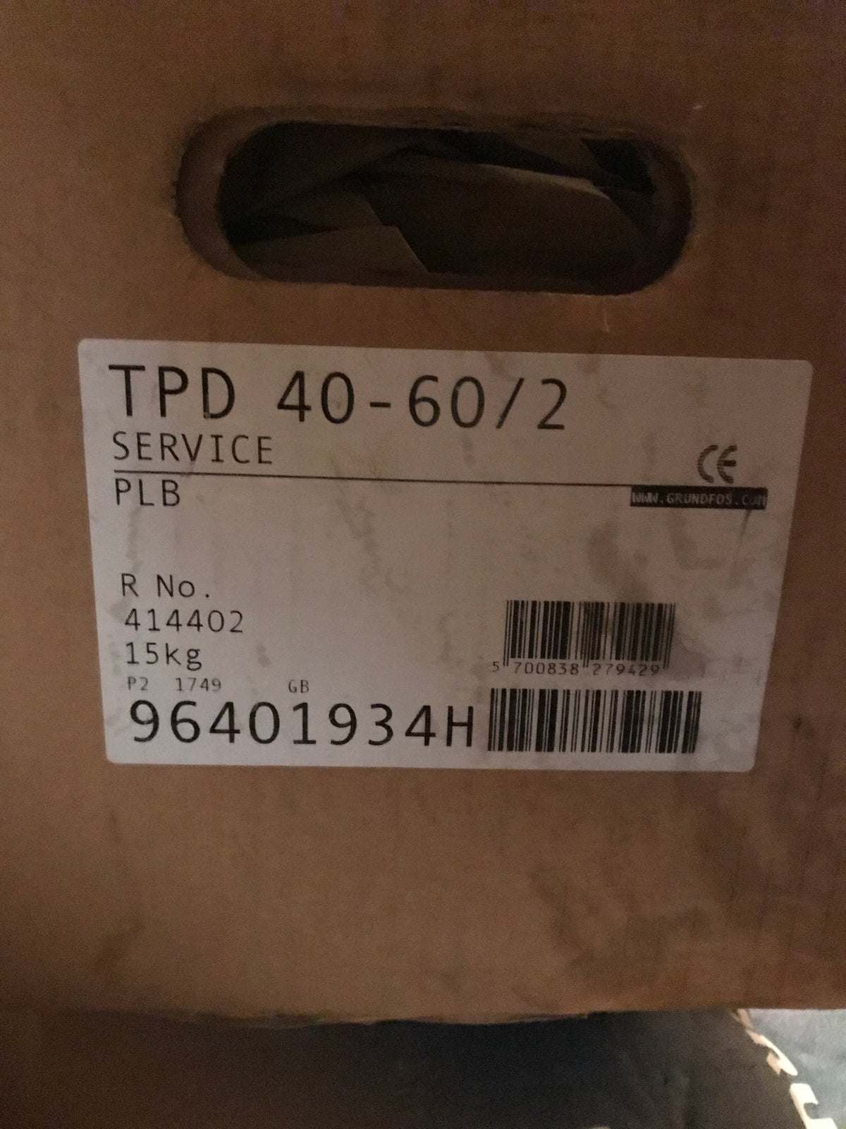 Grundfos TP TPD 40-60/2 A F A BUBE 0.25kW Pump Replacement Head 415v 96401934 #1859