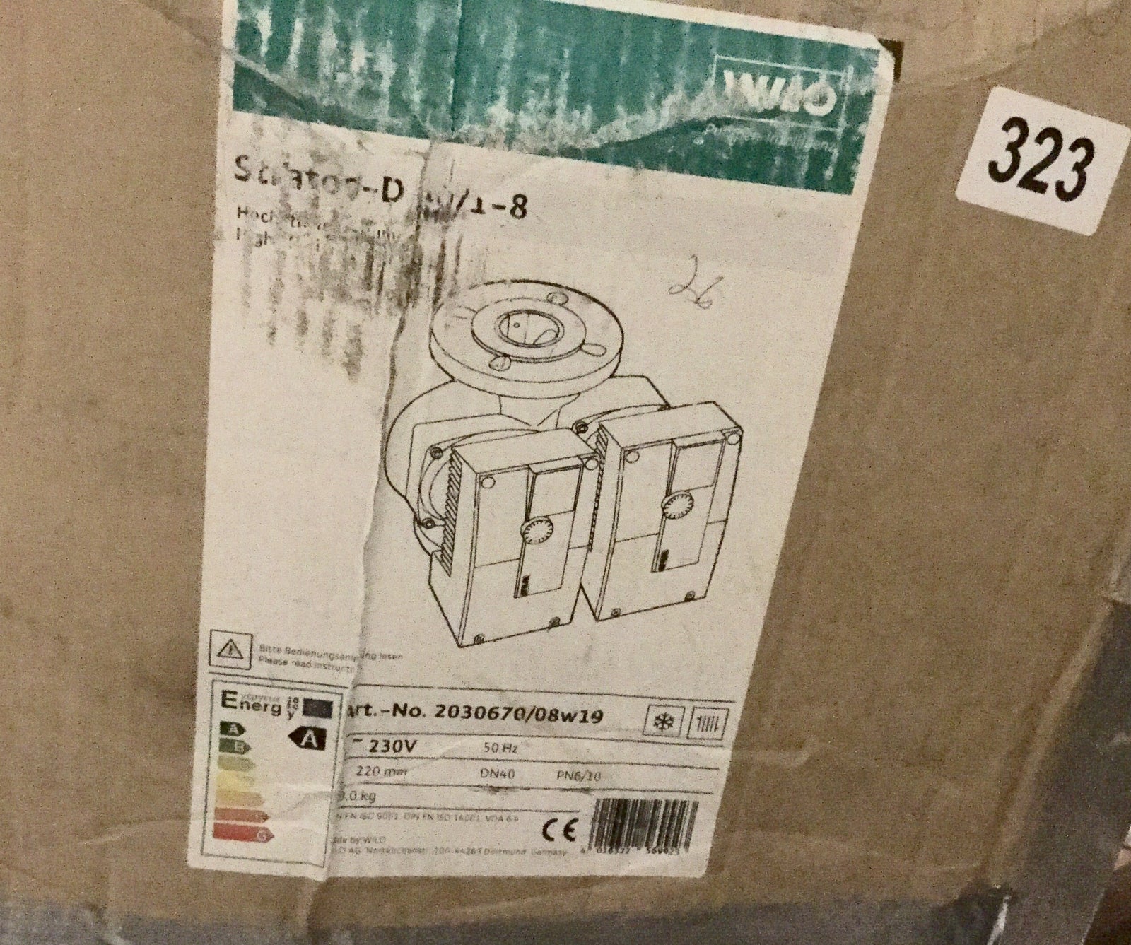 Wilo Stratos-D 40/1-8 1PH PN6/10 Pump - 2090463 #323