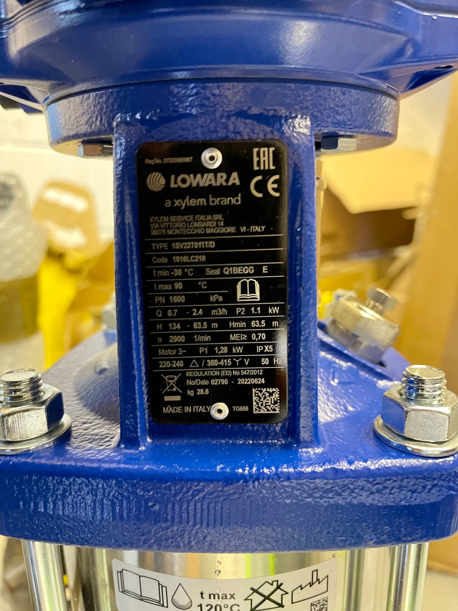 Lowara 1SV22 T011T/D 415V 1.1KW Vertical Multistage Pump 1016LC210 #3251