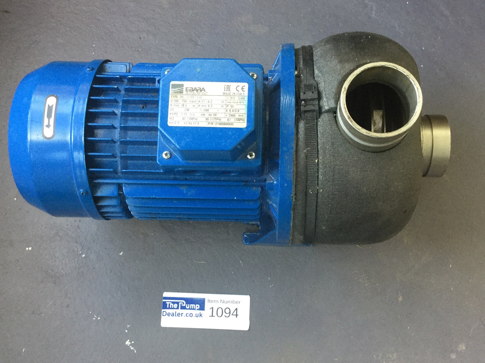 Ebara DWC V/I  500/1.5 415V Centrifugal End Suction Pump #1094