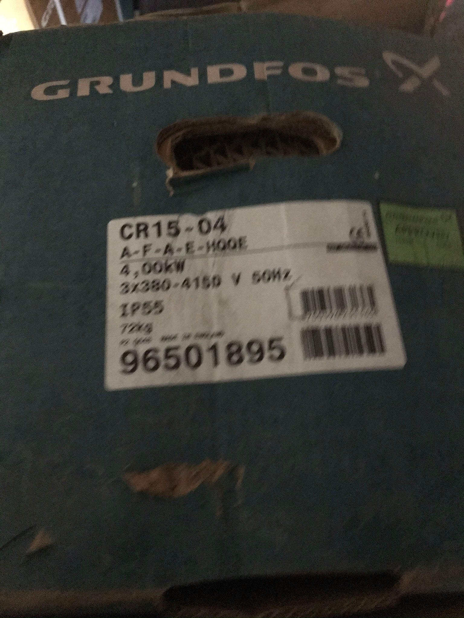 Grundfos CR15-4 A F A E HQQE Vertical Multistage Pump 415v 96501895 #2188