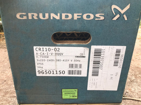 Grundfos CRI 10-2 Vertical Multistage Pump 96501150 415v #1593 VAT