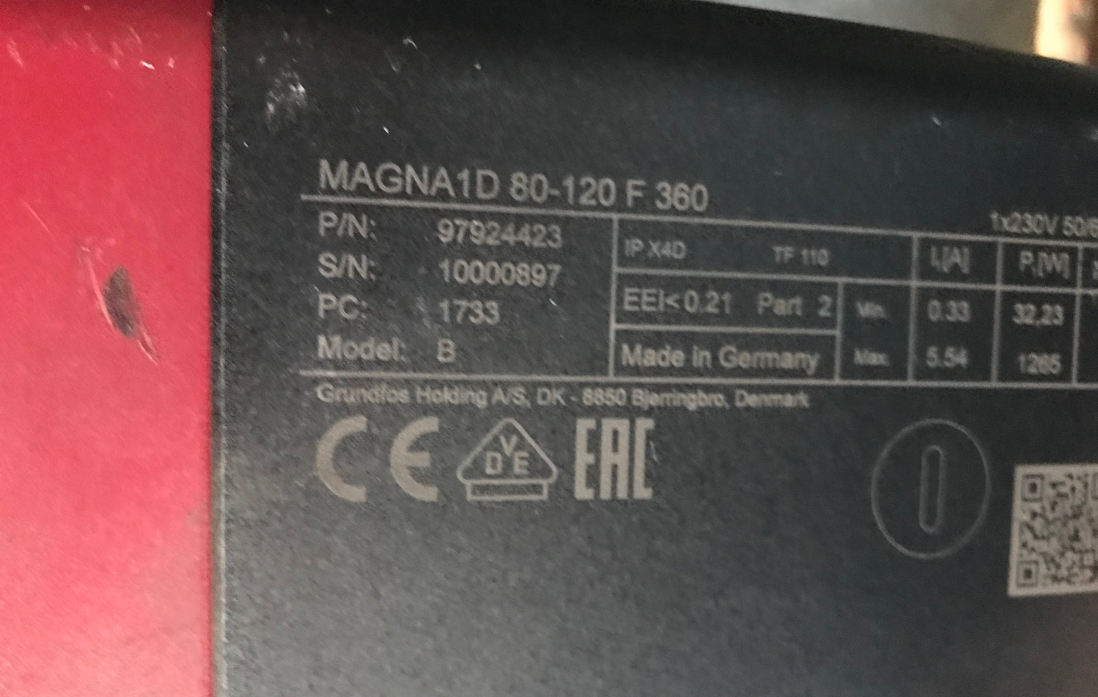 Grundfos Magna1 D 80-120 F 97924423 360mm Twin-Head Flanged Circulating Pump #1779 USED