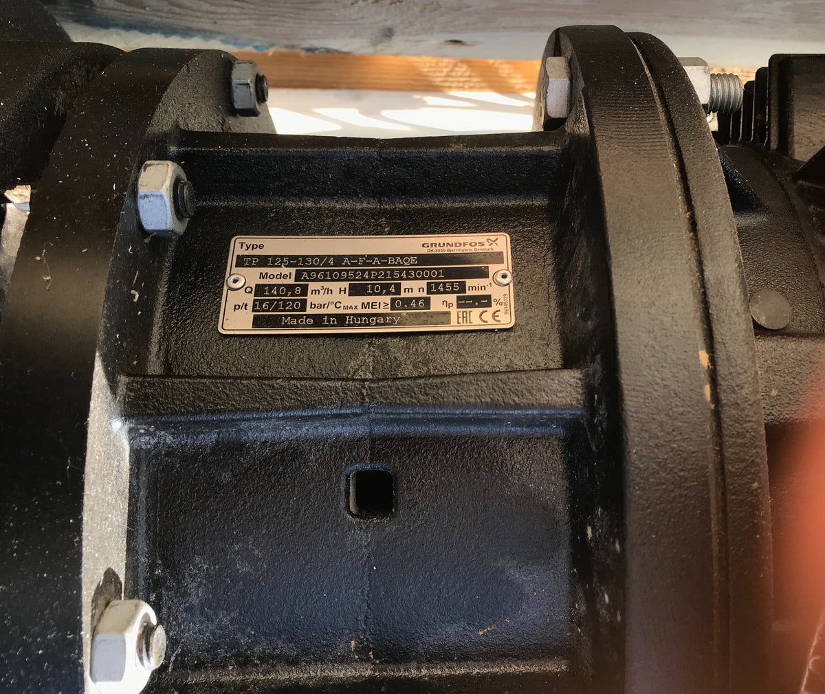 GRUNDFOS TP 125-130 A F A BAQE 5.5KW SINGLE STAGE SINGLE HEAD IN LINE 4 POLE 415V 96109524 #987