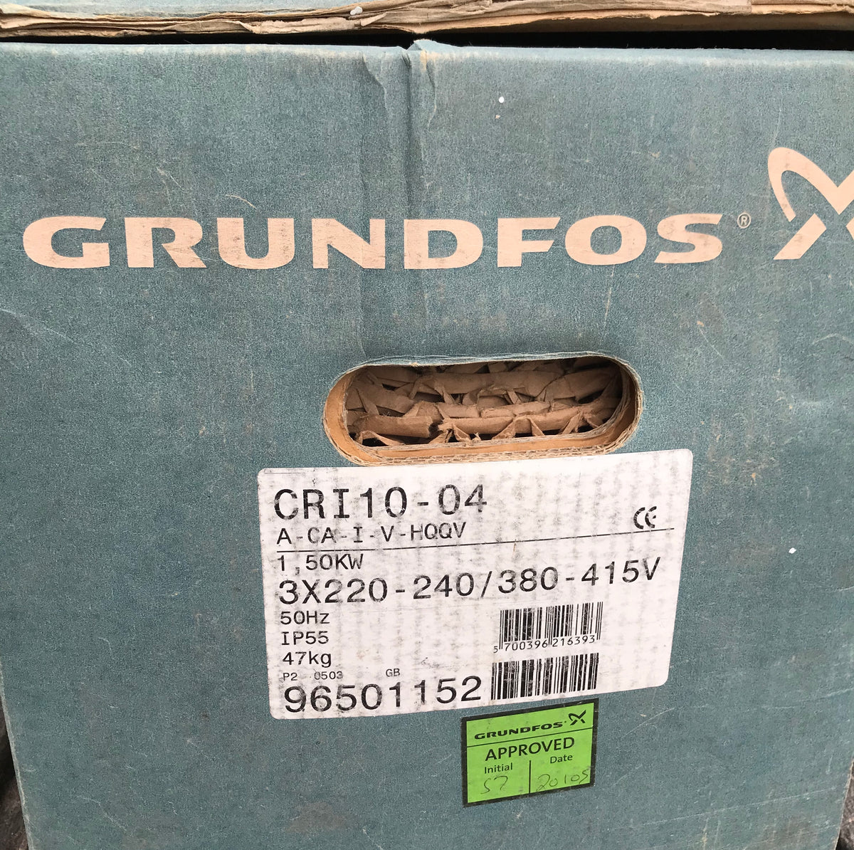 Grundfos CRI 10-4 Vertical Multistage Pump 415v 96501152 #1857/4146  (Replaces CR 8-40)
