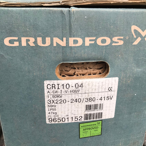 Grundfos CRI 10-4 Vertical Multistage Pump 415v 96501152 #1857  (Replaces CR 8-40)