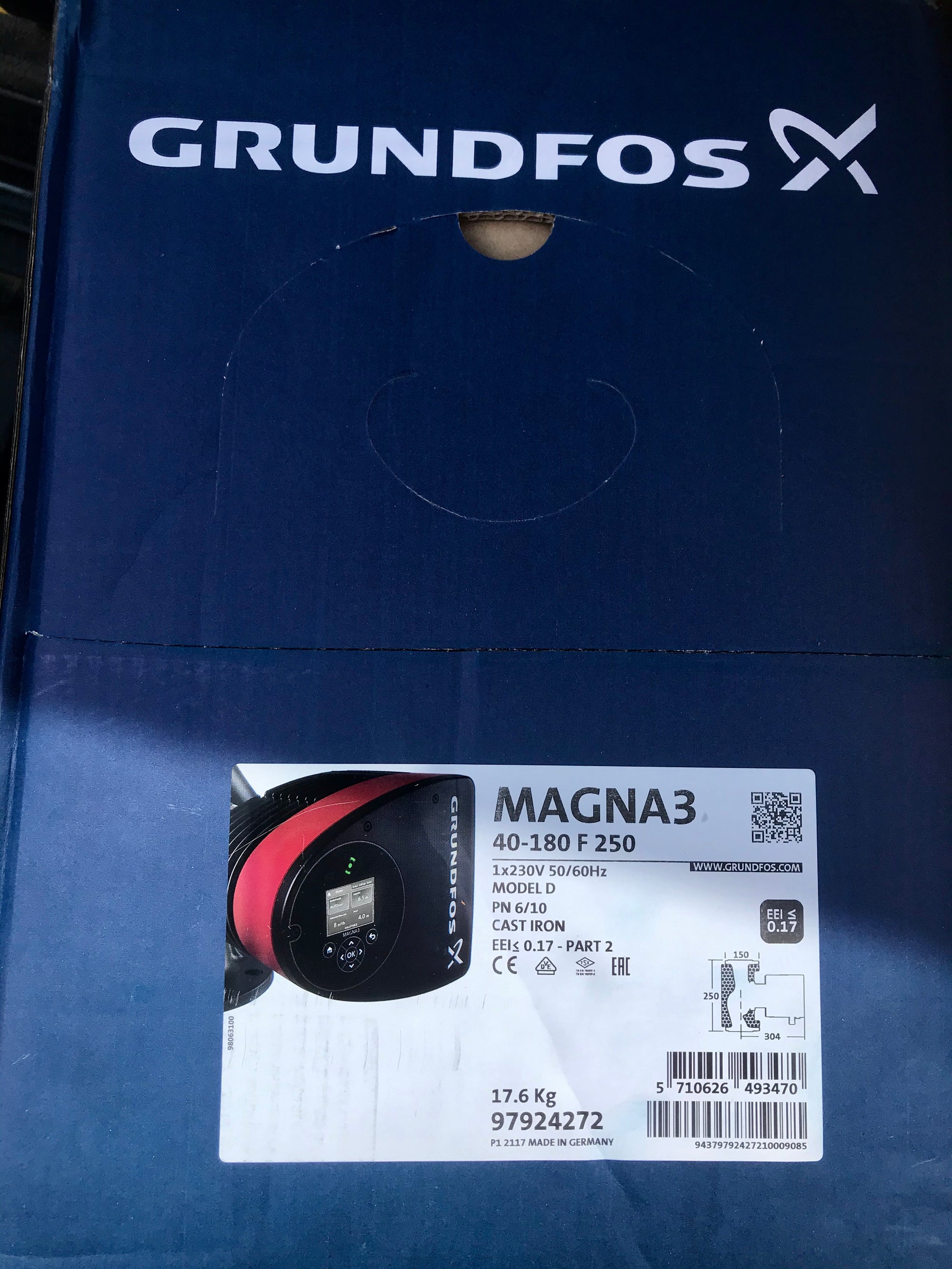 Grundfos Magna3 40-180 F circulator Pump 97924272 240v #4683