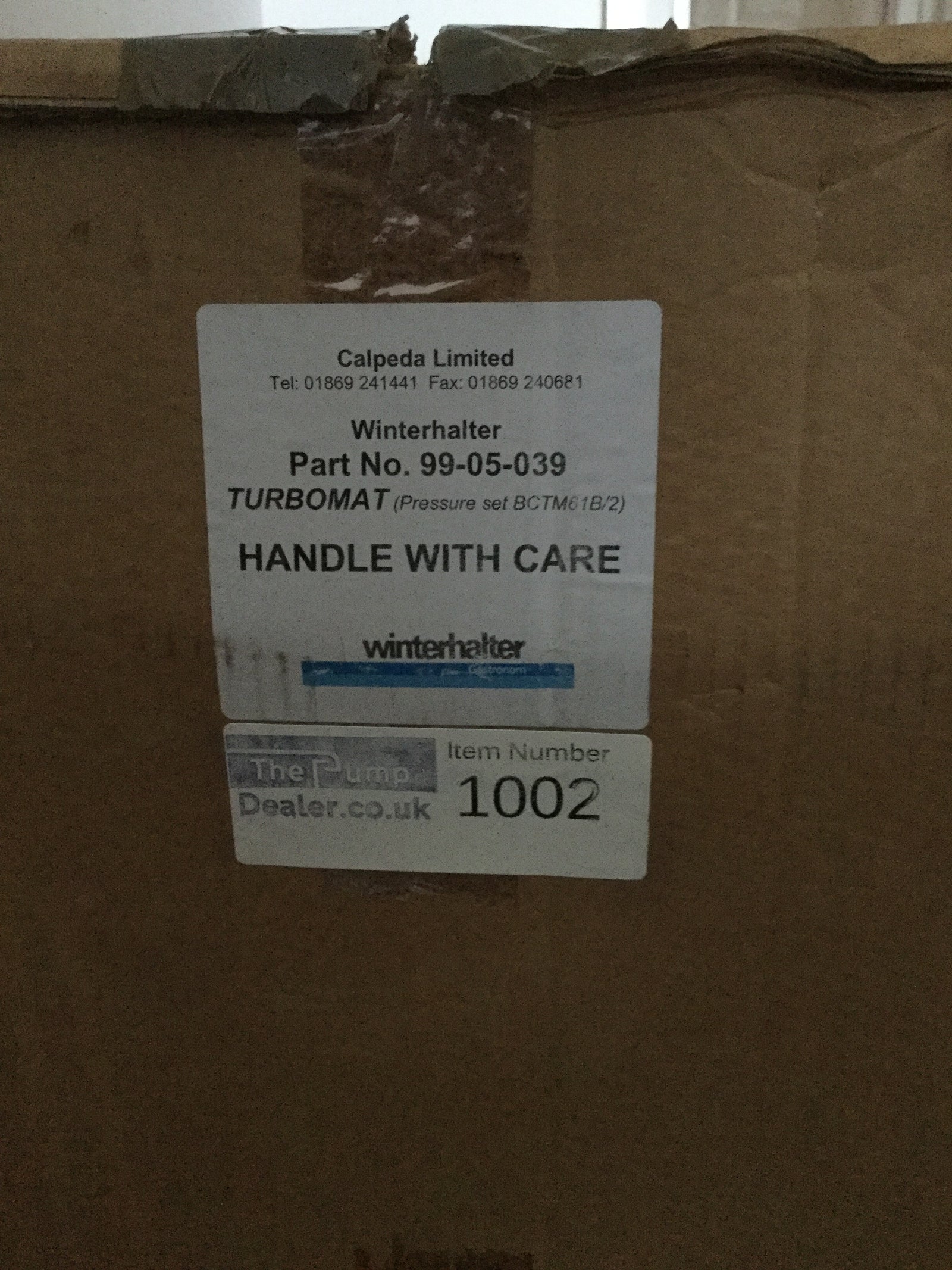 Winterhalter booster pump 99-05-039 dishwasher pump Classeq Boostermatic #1002