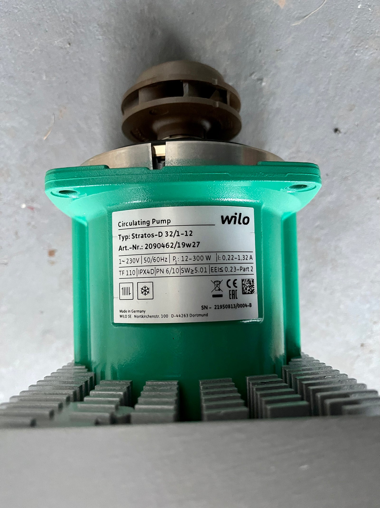 Wilo Circulating Pump - Stratos-D 32/1-12 (2090462) Replacement Head 230v #2722