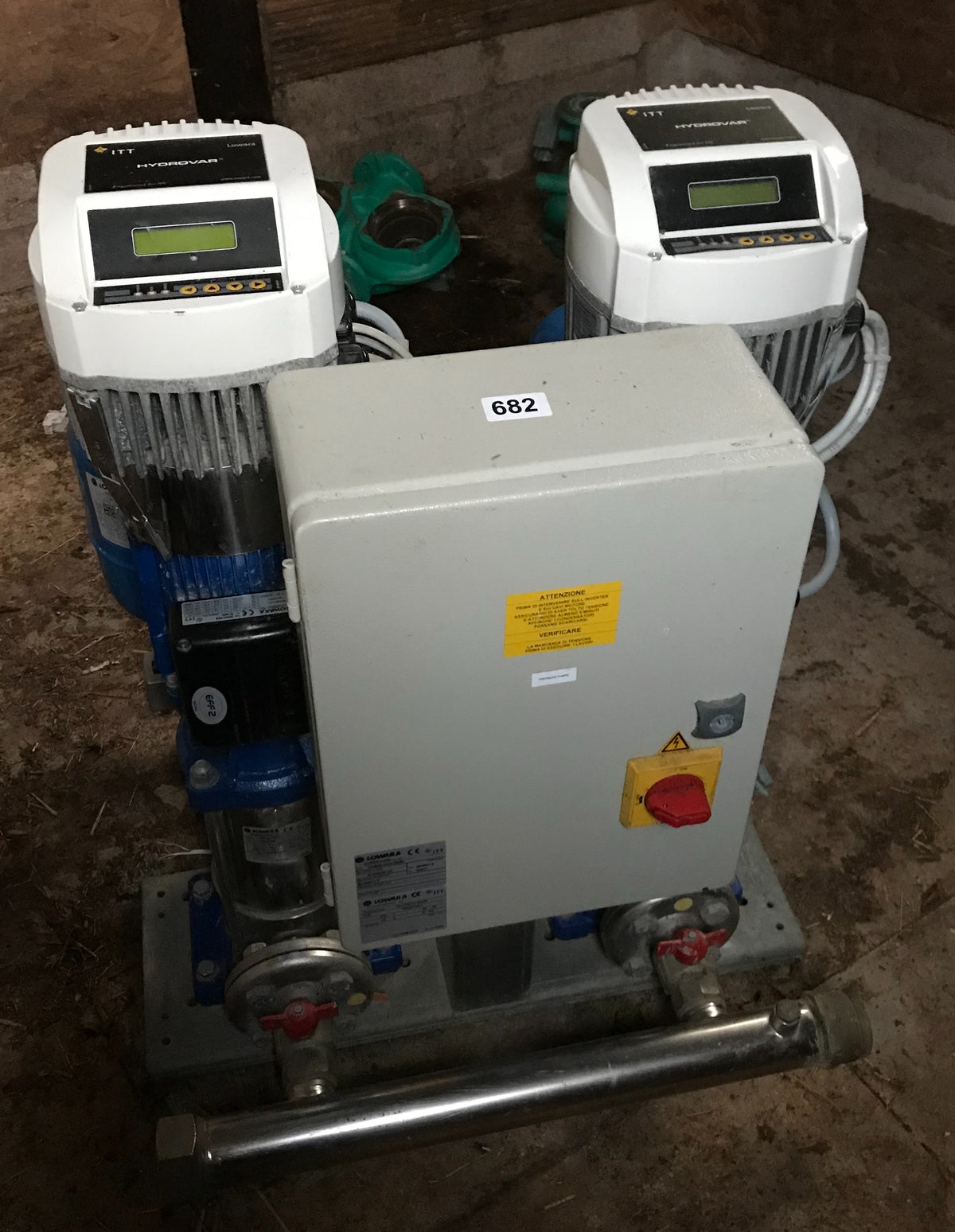 Lowara Hydrovar 2.2kw Variable Twin Pressure Booster Set 240v #685