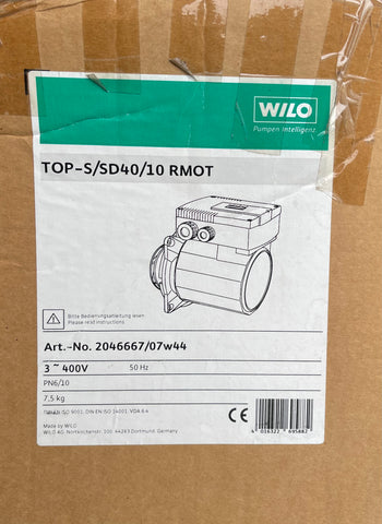 Wilo TOP S/SD 40/10 RMOT Circulator Pump Head 400V 2046667 #446a
