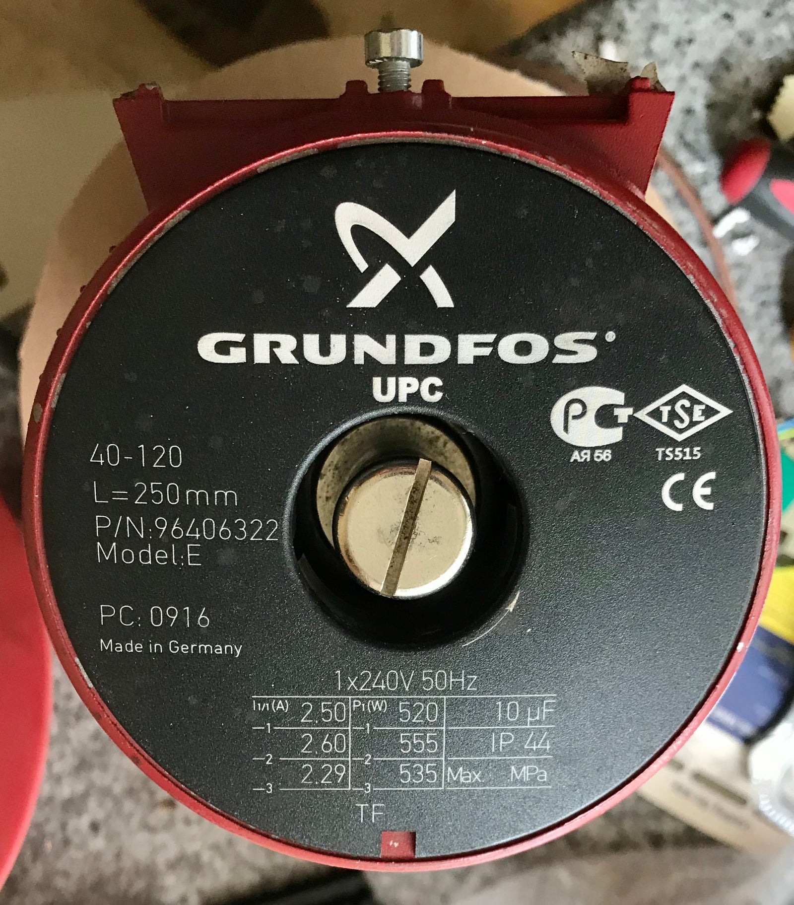 Grundfos UPC/D 40-120 Circulator Replacement Pump Head 240V 96406322 #2473