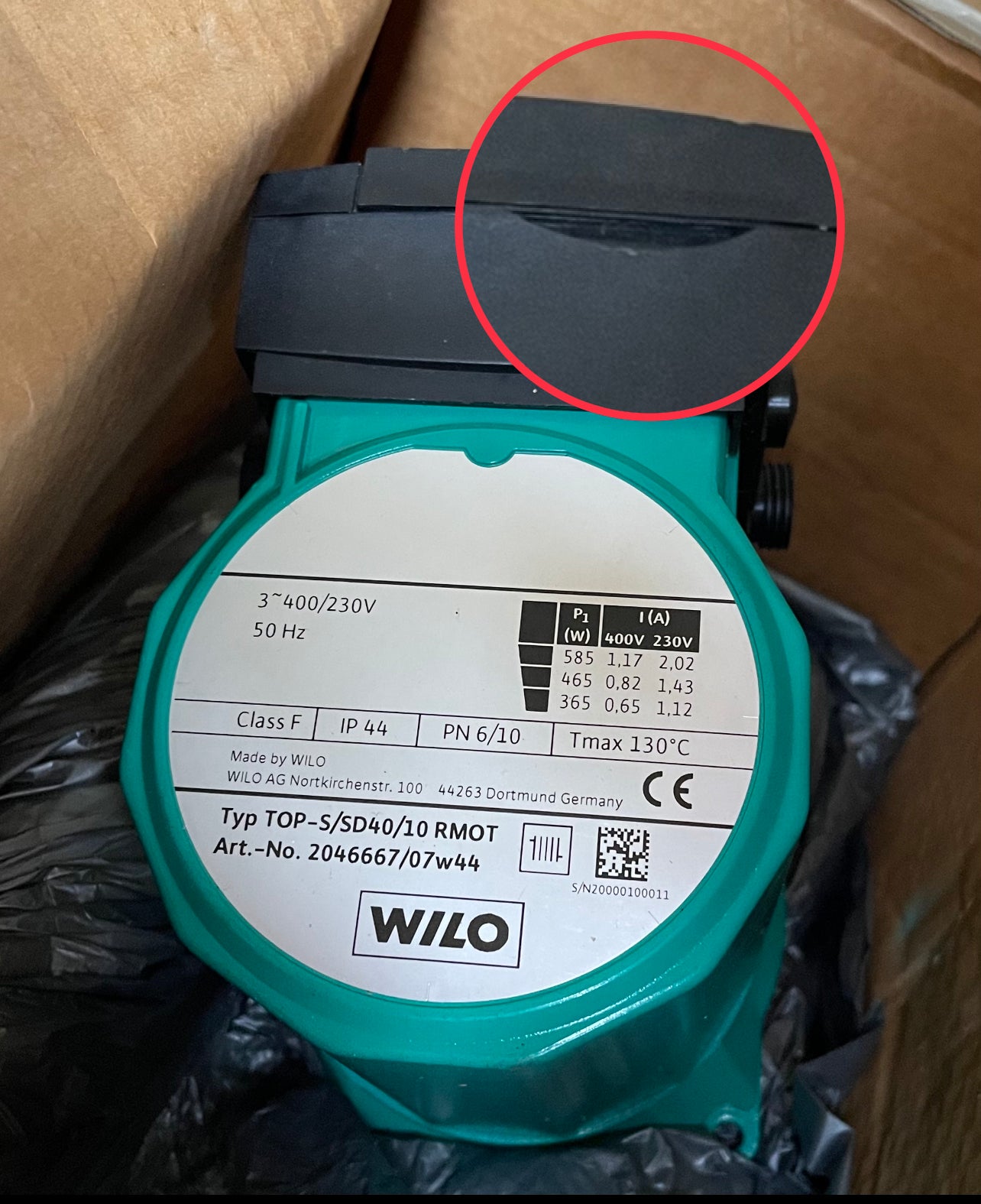 Wilo TOP S/SD 40/10 RMOT Circulator Pump Head 400V 2046667 #446a