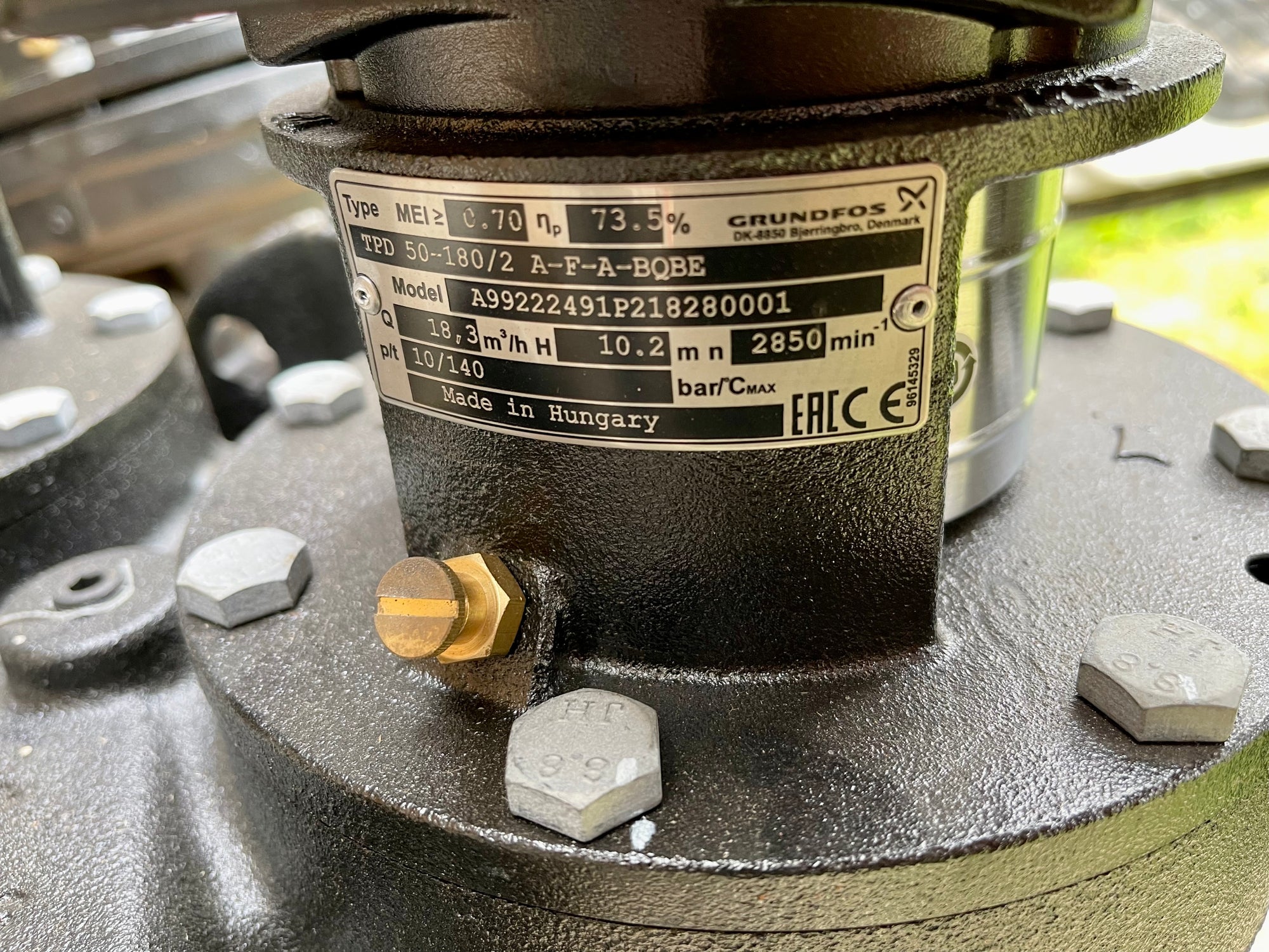 Grundfos TPD 50-180/2 A F A BQBE 99222491 Circulator Pump Head 415v #2970