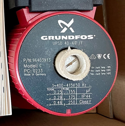 Grundfos UPS/UPSD 40-60 Circulator Replacement Pump Head 415V (96405996) #3361