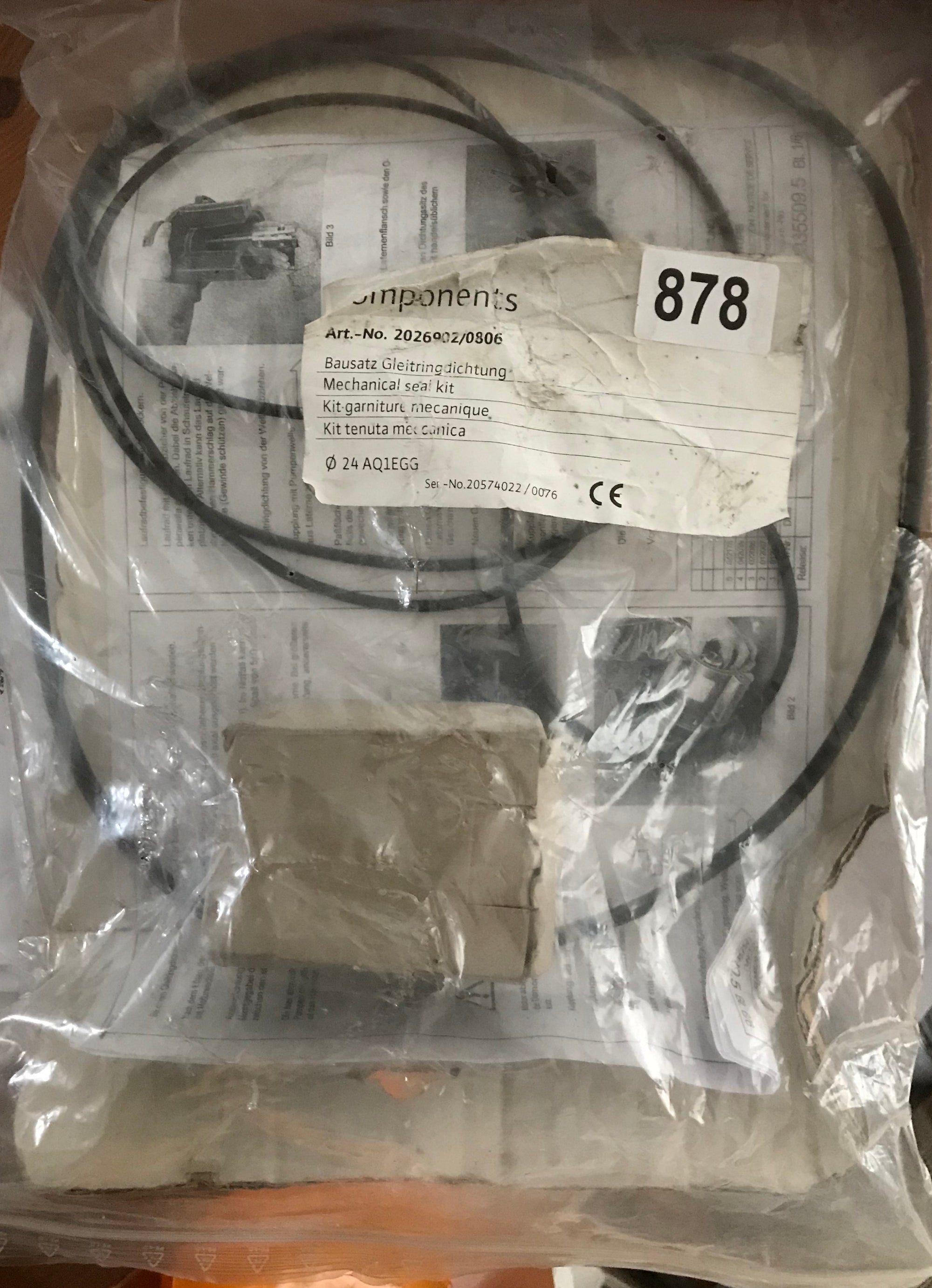 Wilo 2026902 GROUP 5 MECHANICAL SEAL KIT #878