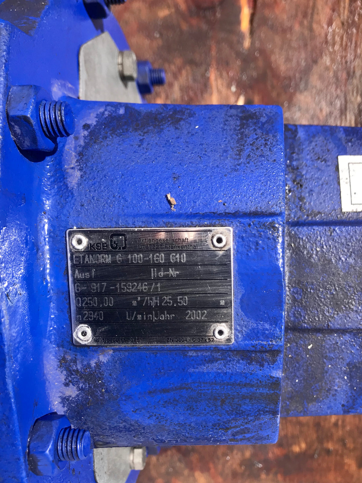 KSB ETANORM G 100-160 G10 Standardised water End Suction Pump  #2493