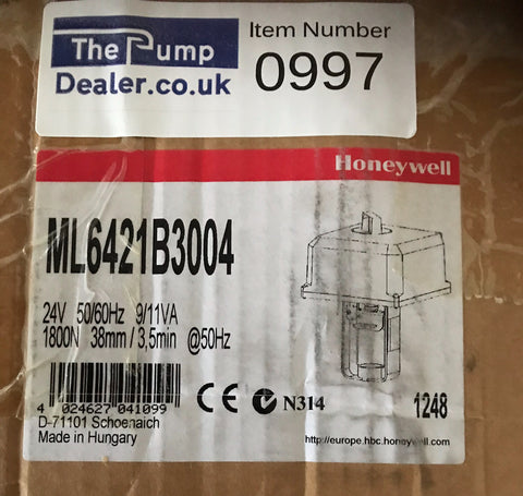 Honeywell ML6421B3004 Actuator 24v #997