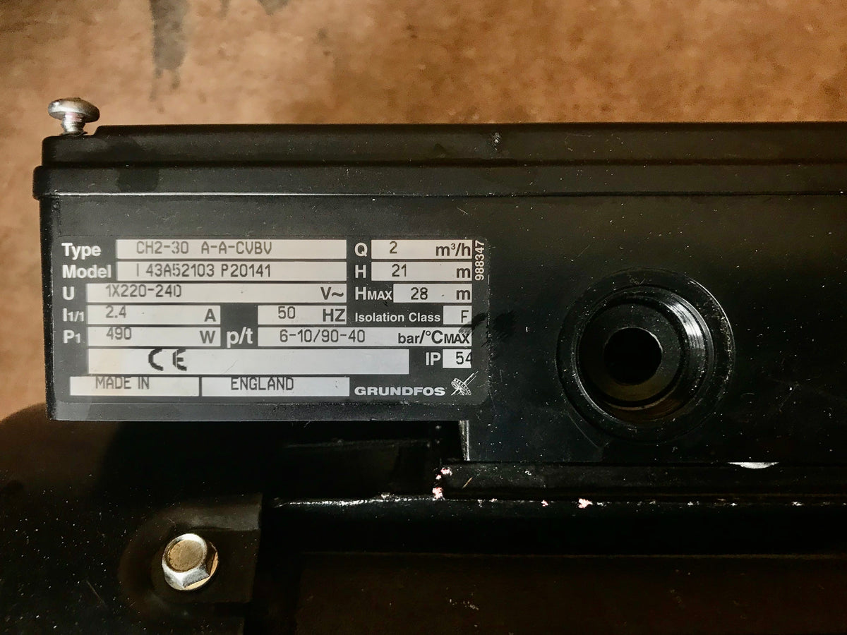 Grundfos CH2-30 A-A-CVBV Horizontal Multistage Pump 43A52103 240v #2342