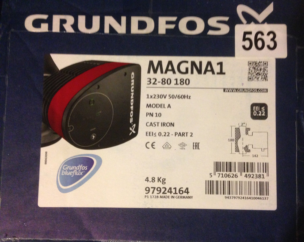 Grundfos Magna1 32-80 97924164 180mm Circulating Pump #563