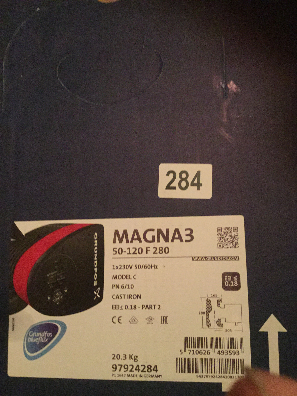 Grundfos MAGNA3 50-120F 97924284 (280) Variable Speed Pump Circulator 240V #284/303