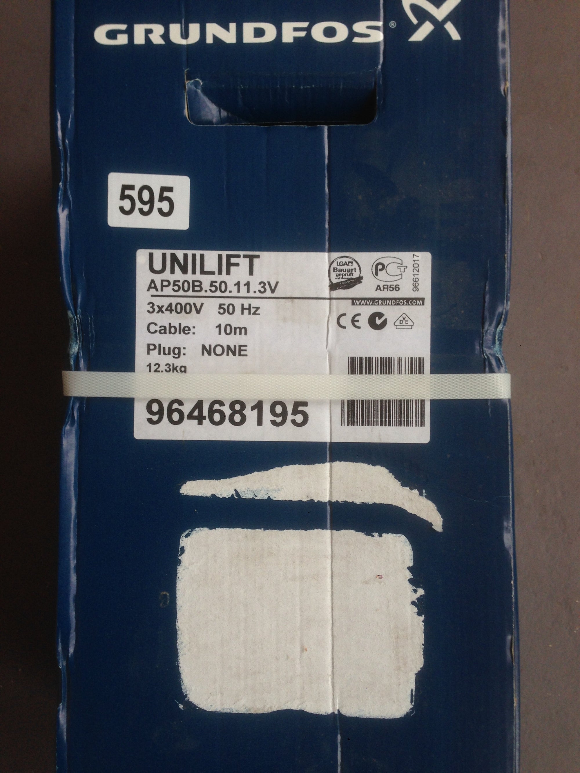 Grundfos AP 50B.50.11.3V, 415v Dirty Water and Sewage Pump without Floatswitch