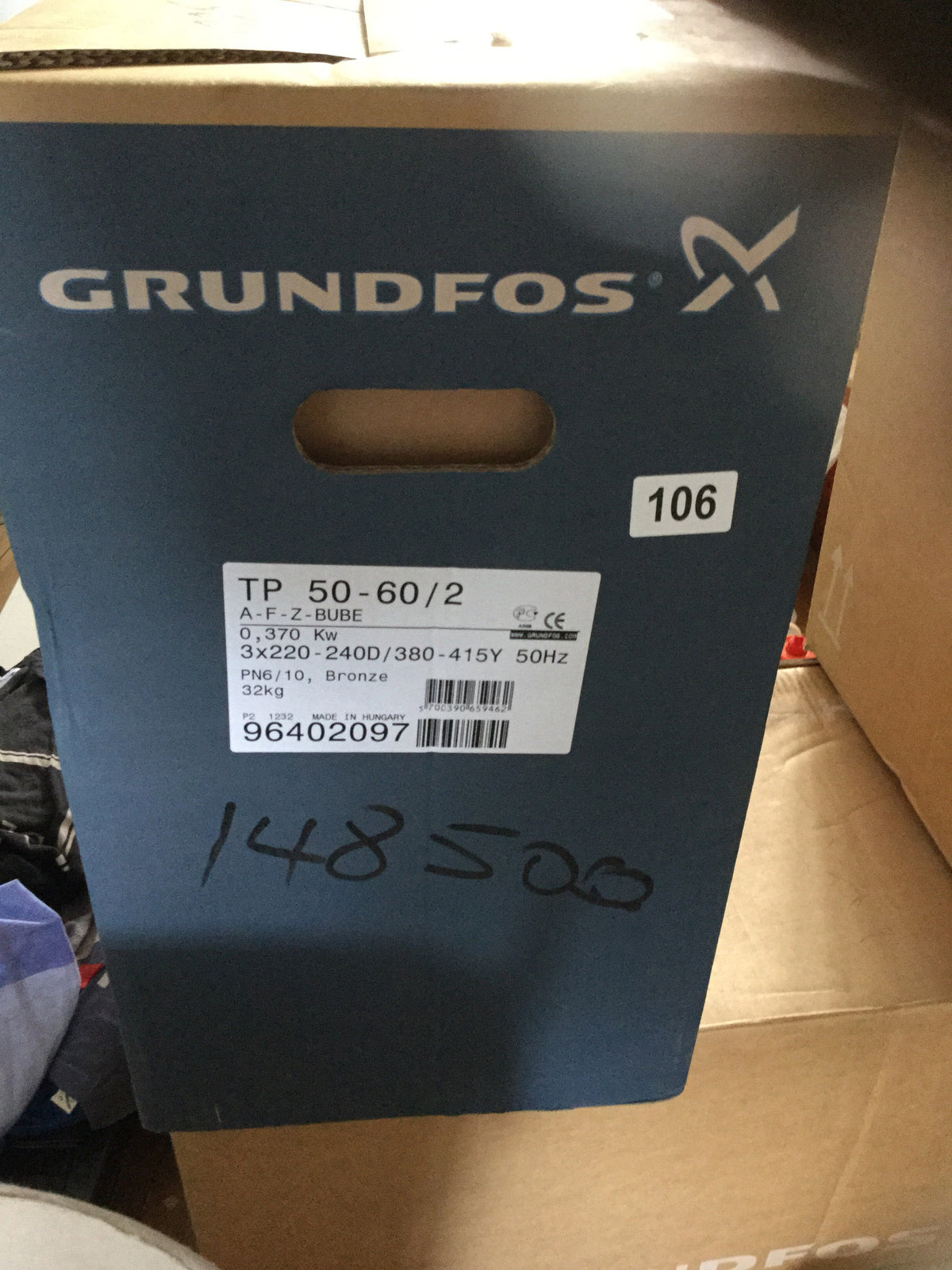 Grundfos TP50-60/2 A-F-Z-BUBE 96402097 Bronze Single Stage In Line Pump