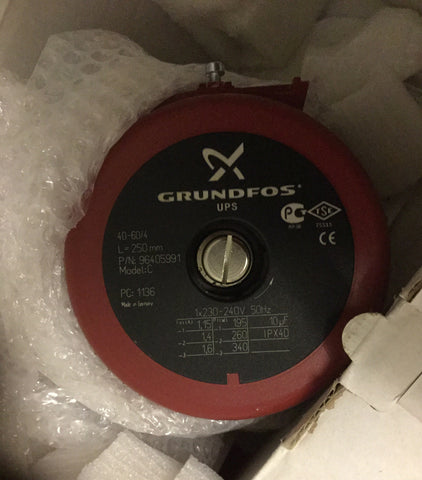 Grundfos UPS/UPSD 40-60/4 Circulator Replacement Pump Head 240V (96405991) #354