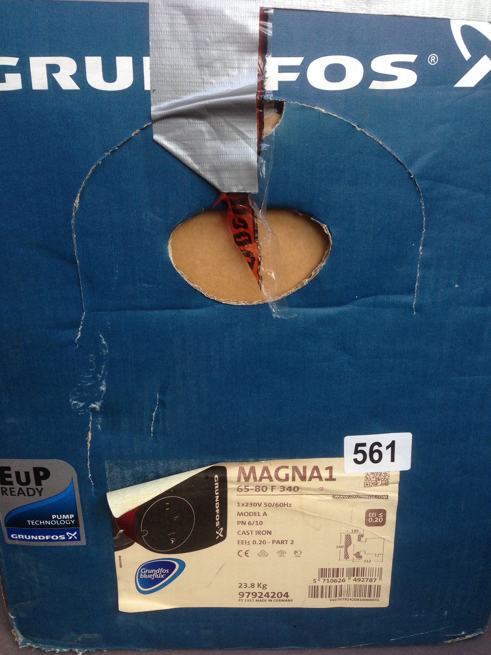 USED Grundfos MAGNA1 65-80F (340) Variable Speed Pump Circulator 240V 97924204 #561