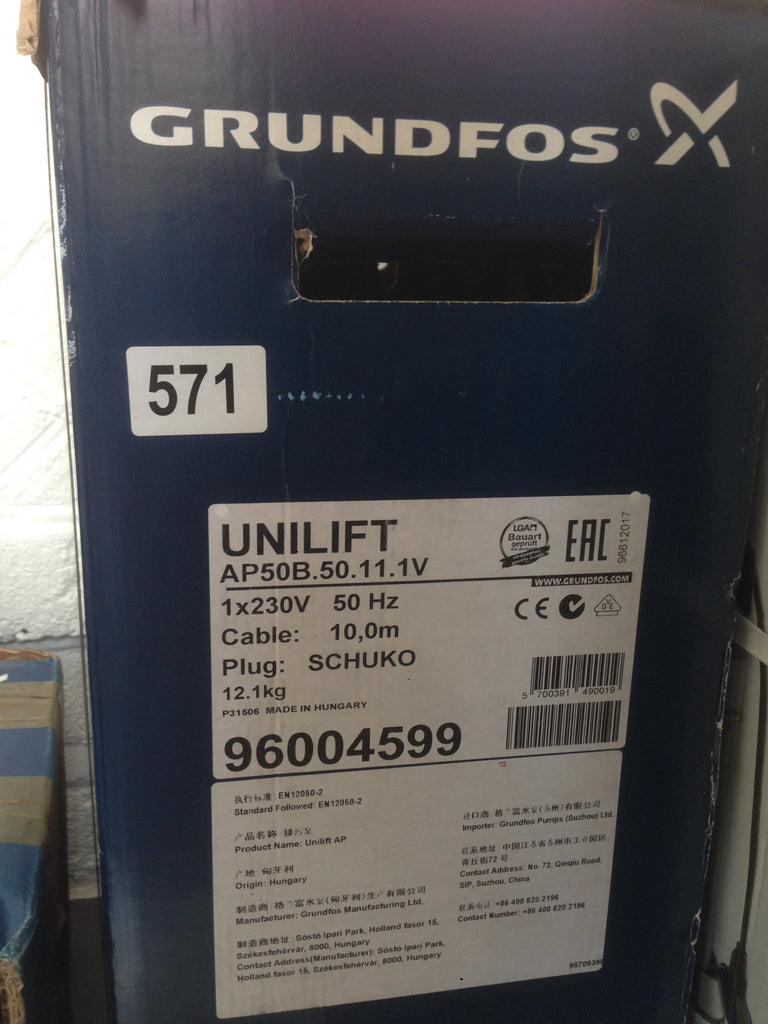 Grundfos AP 50B.50.11.1V, 240v Dirty Water and Sewage Pump without Floatswitch