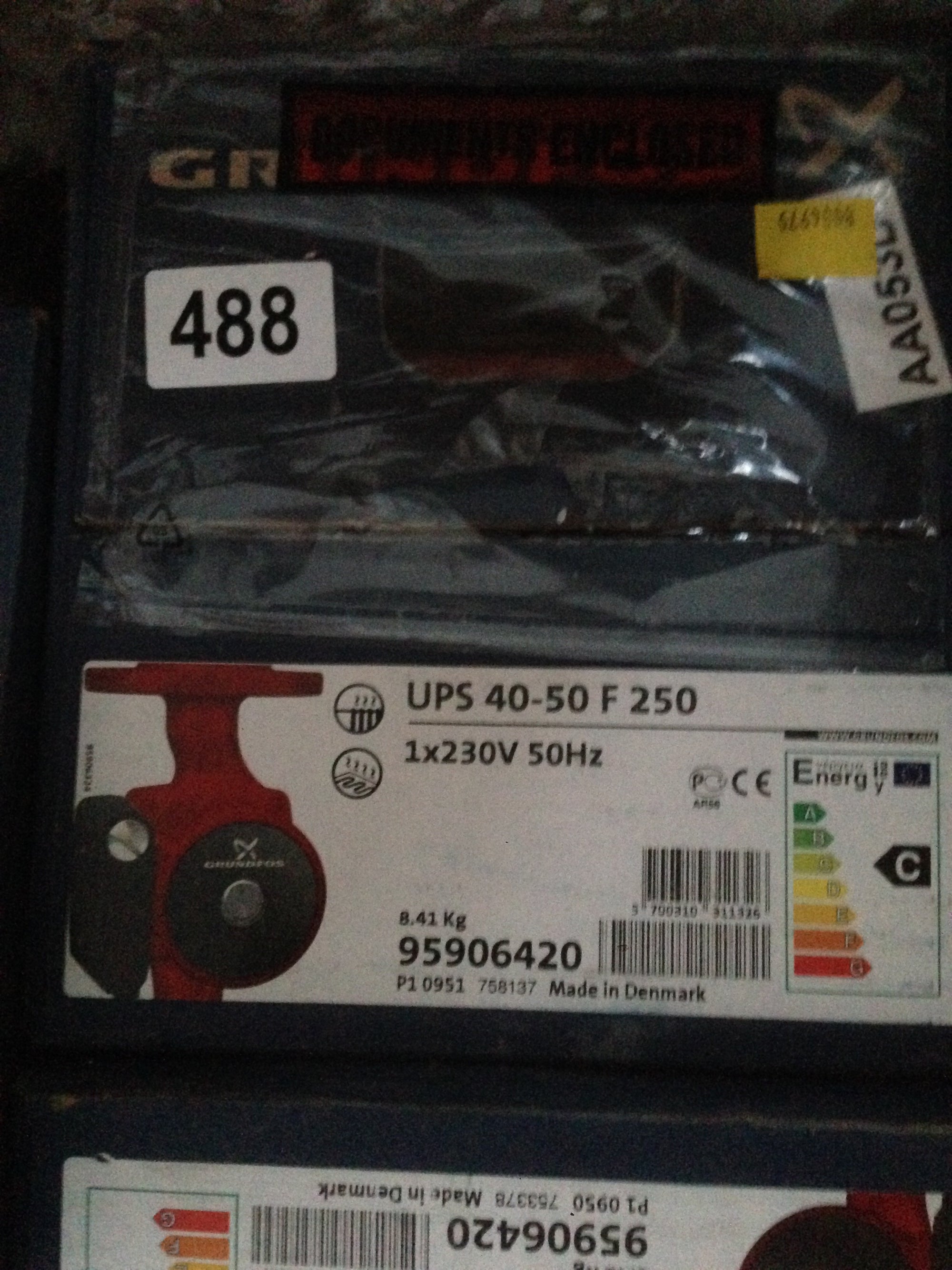 Grundfos UPS 40-50 (250) Heating Circulator 240V 95906420 #954