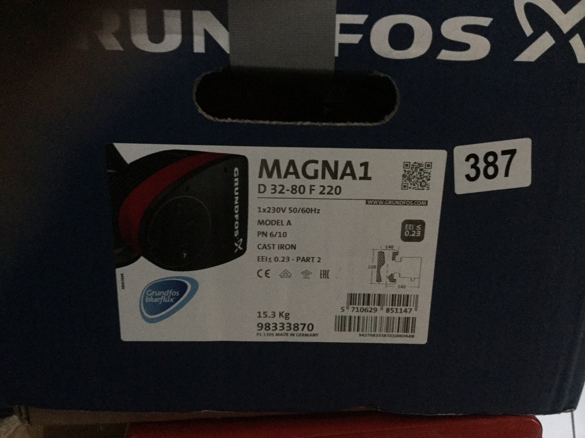 Grundfos Magna1 D 32-80F 98333870 220mm Twin-Head Flanged Circulating Pump #324