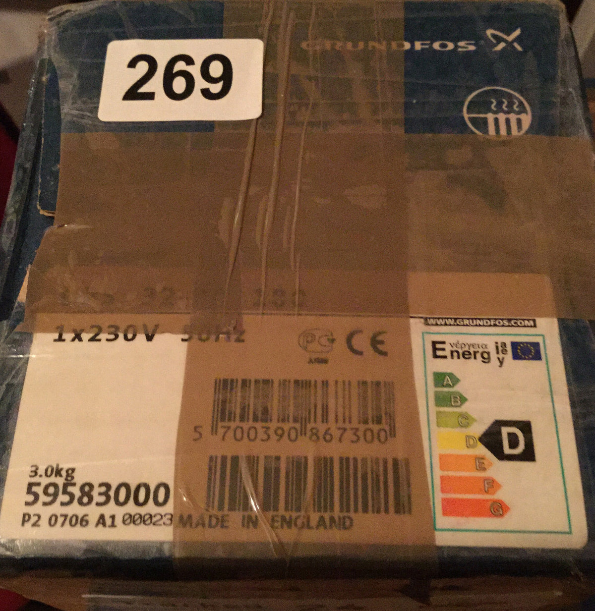 Grundfos UPS 32 30 Heating Circulator Pump Threaded 230v 240v 59583000 #269