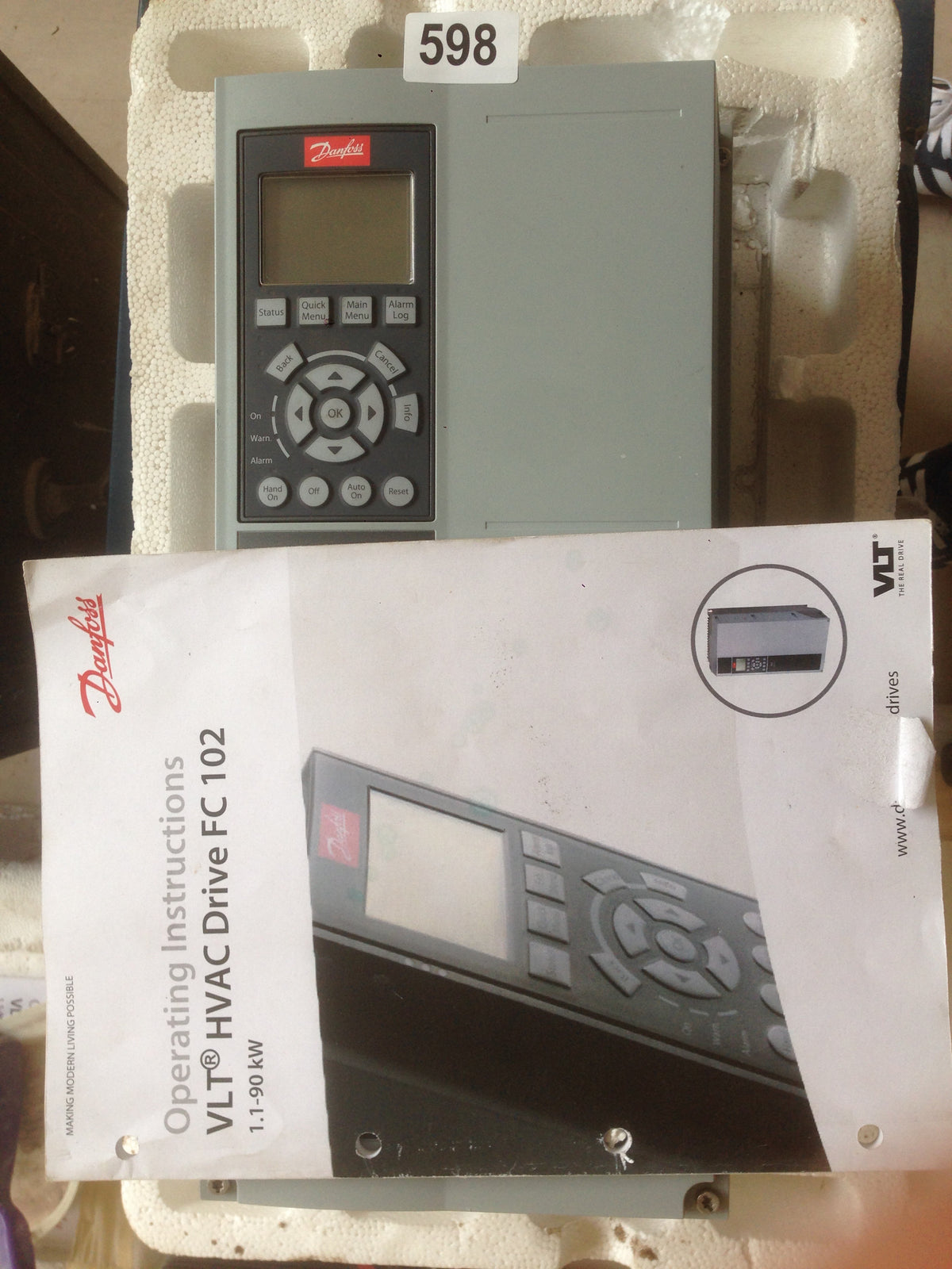 Danfoss VLT FC-102 1.1 KW HVAC Variable Speed Drive Inverter 415v 131N9572 #598