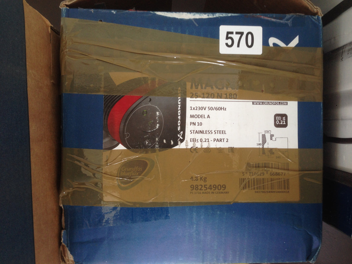 Grundfos Magna1 25-120 N Stainless Pump Heating Circulator 240v 98254909 #570