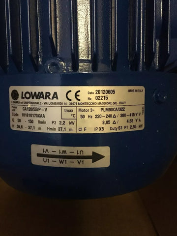 Lowara CA 120/55/P-V End Suction Home Booster End Suction 415v Stainless Pump