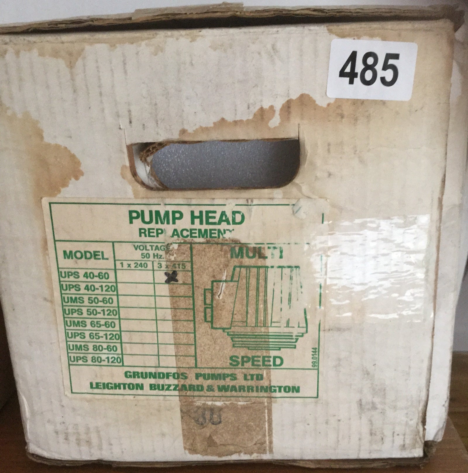 Grundfos UPS/UPSD 40-60 Circulator Replacement Pump Head 415V (96405996) #485