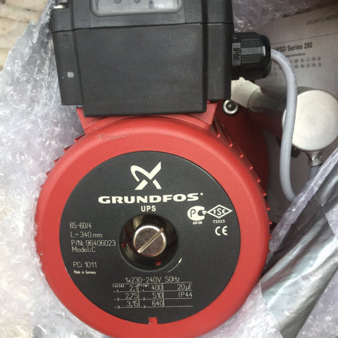 Grundfos UPSD 65-60/4 (340) Twin Head Commercial Circulator 240V 96408936 #293
