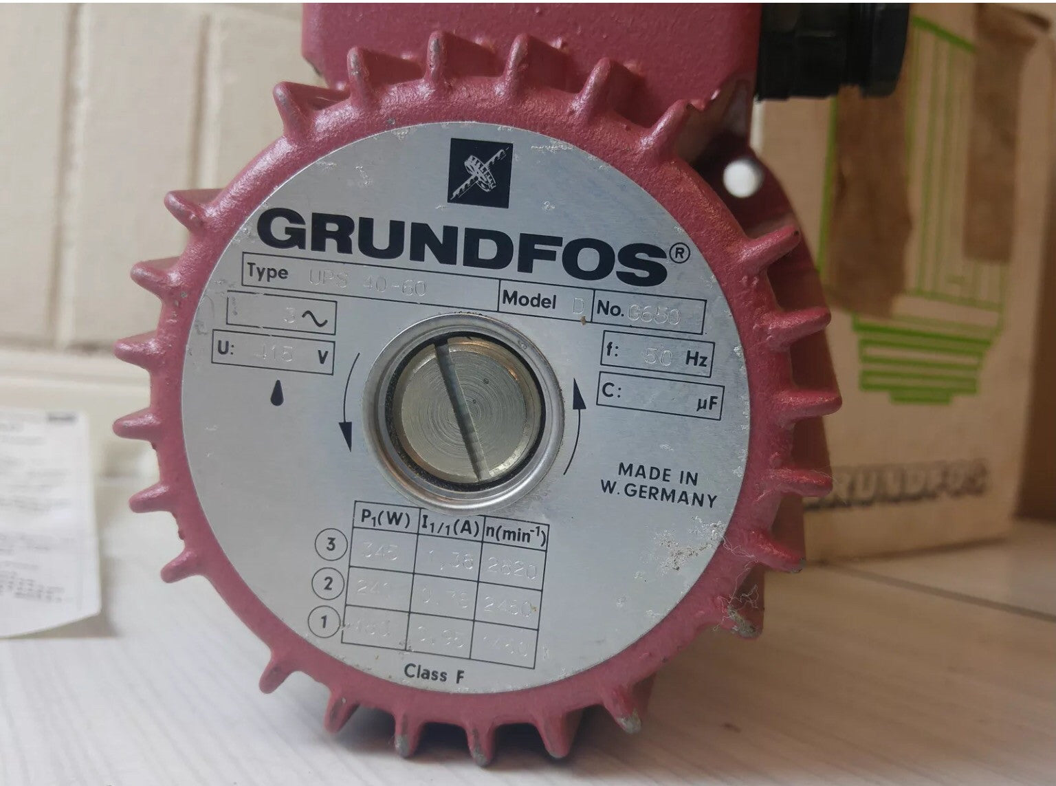 Grundfos UPS/UPSD 40-60 Circulator Replacement Pump Head 415V (96405996) #485