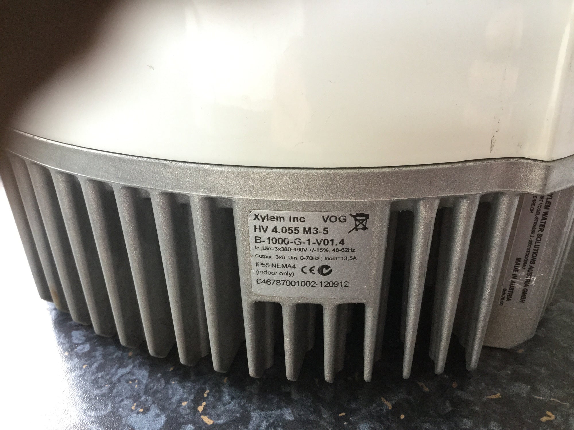 Xylem Hydrovar Inverter Control Unit HV 4.055 M3-5 B-1000-G-1-V0.14 Master 5.5kW 415