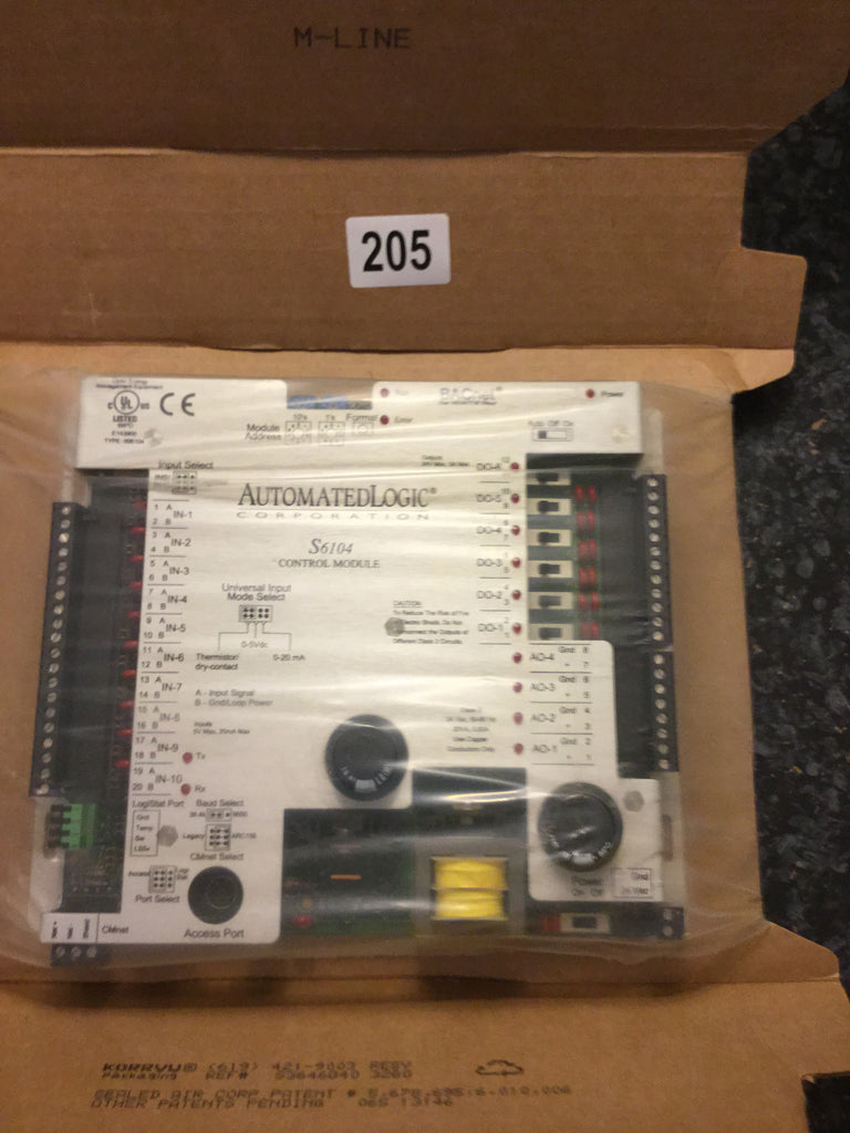 Automated Logic S6104 Control Module Bacnet HVAC BMS #205