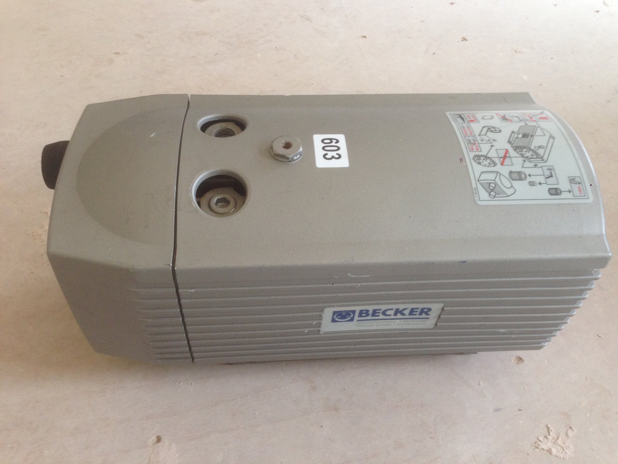 Becker Vacuum Pump VT 4.16 Oil Free Rotary Vane #603